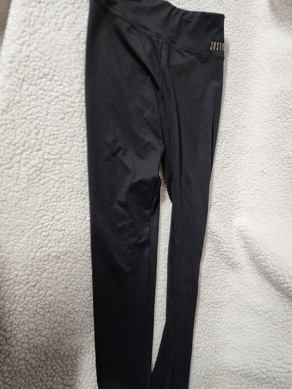 JUSTICE Girls Black High-Rise Active Leggings